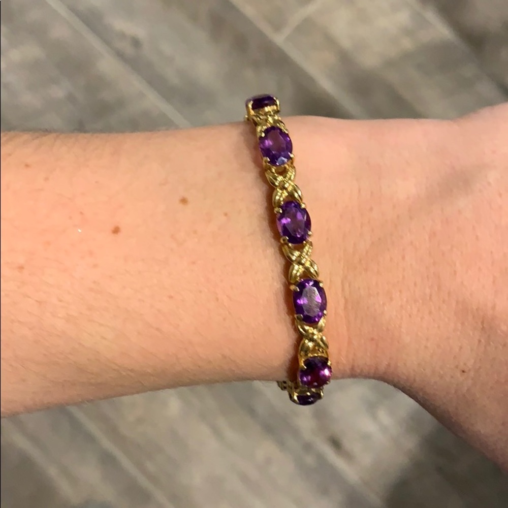 Purple and gold bracelet